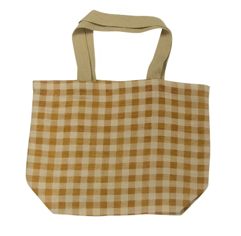 Apple Green Duck - Gingham Tote