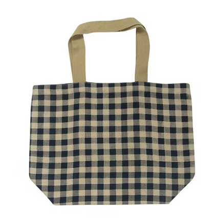 Apple Green Duck - Gingham Tote