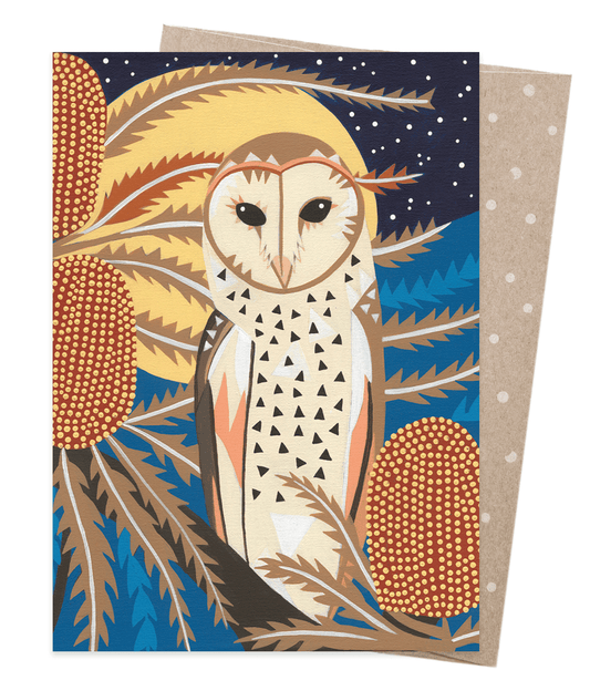 Earth Greetings - Greeting A5 Cards | Australian Barn Owl