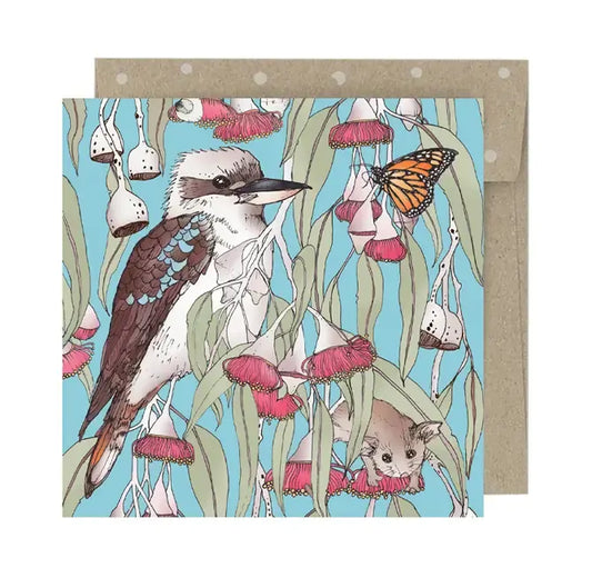 Earth Greetings - Mini Card | Silver Princess Kookaburra