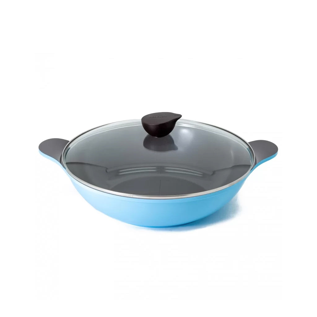 Neoflam Amie 36cm Two Handles Wok Pan Induction Light Blue